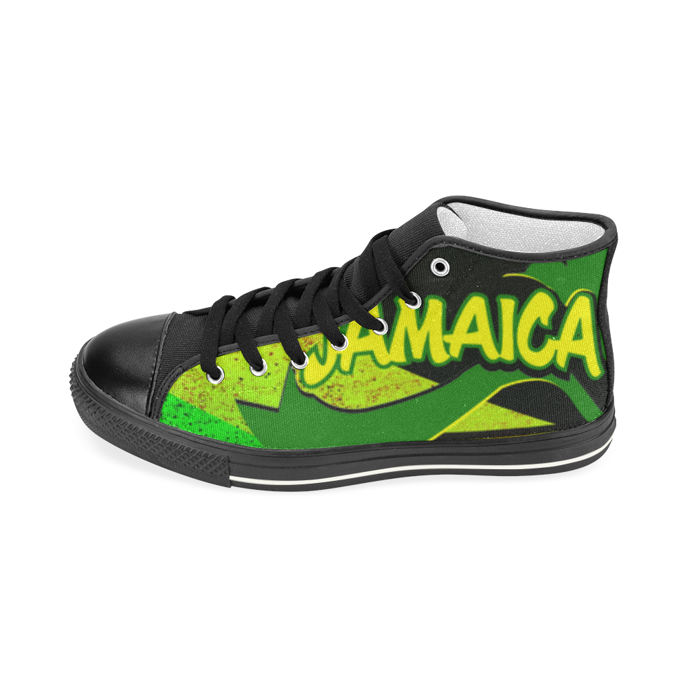 jamaica men shoes Men’s Classic High Top Canvas Shoes (Model 017)