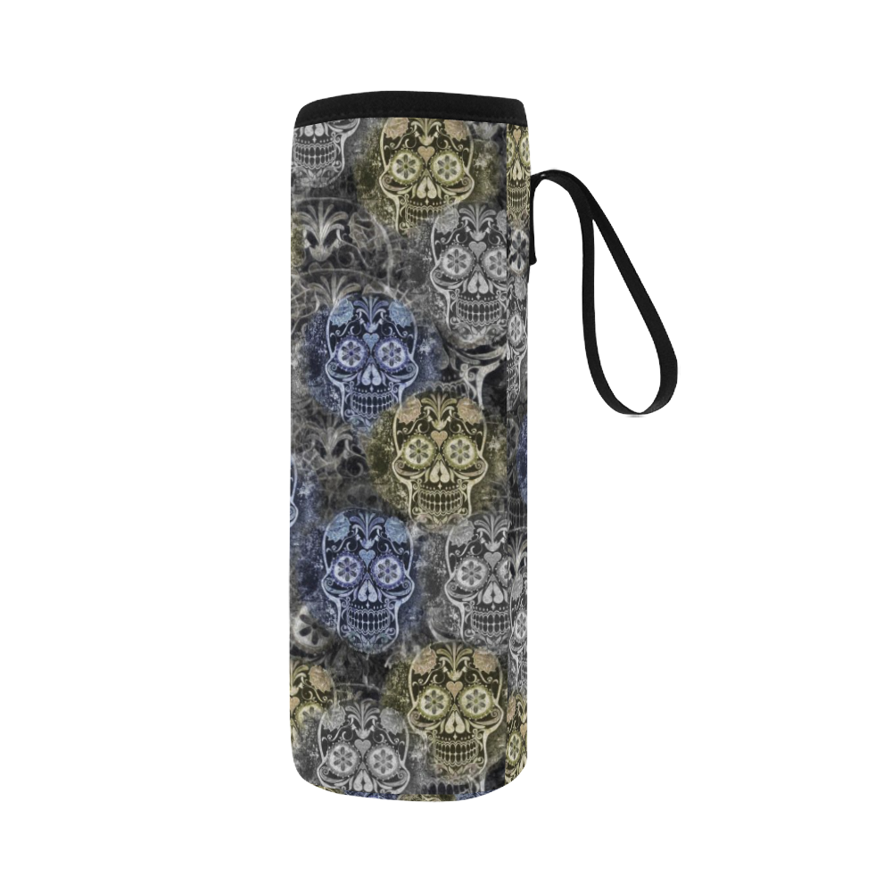 Skulls 1117C by JamColors Neoprene Water Bottle Pouch/Large