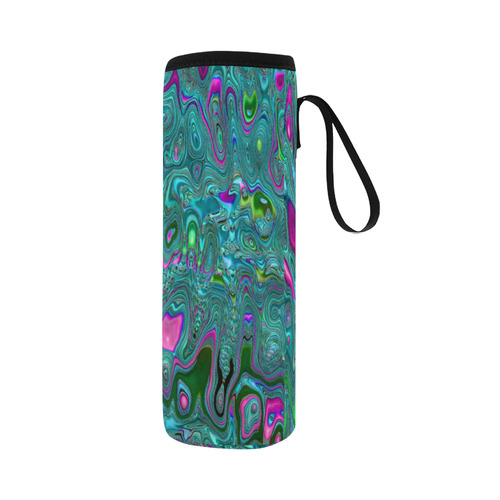 melted fractal 1C by JamColors Neoprene Water Bottle Pouch/Large