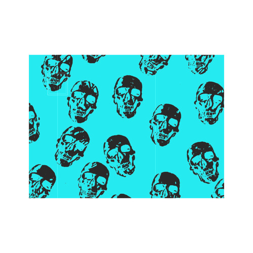 hot skulls, aqua by JamColors Neoprene Water Bottle Pouch/Small