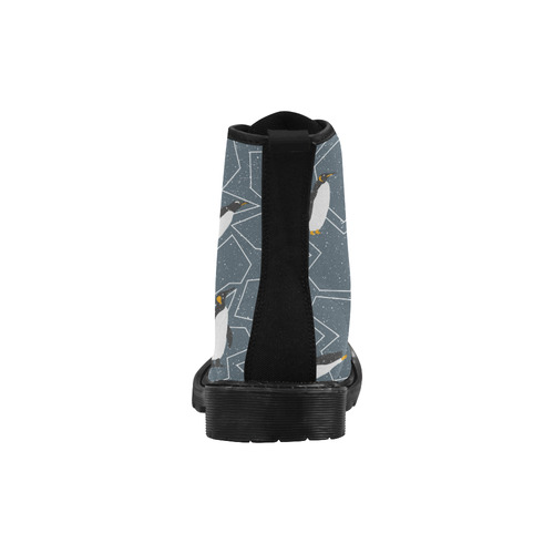 Winter Penguin Martin Boots for Women (Black) (Model 1203H)