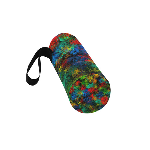 squiggly abstract A by JamColors Neoprene Water Bottle Pouch/Large