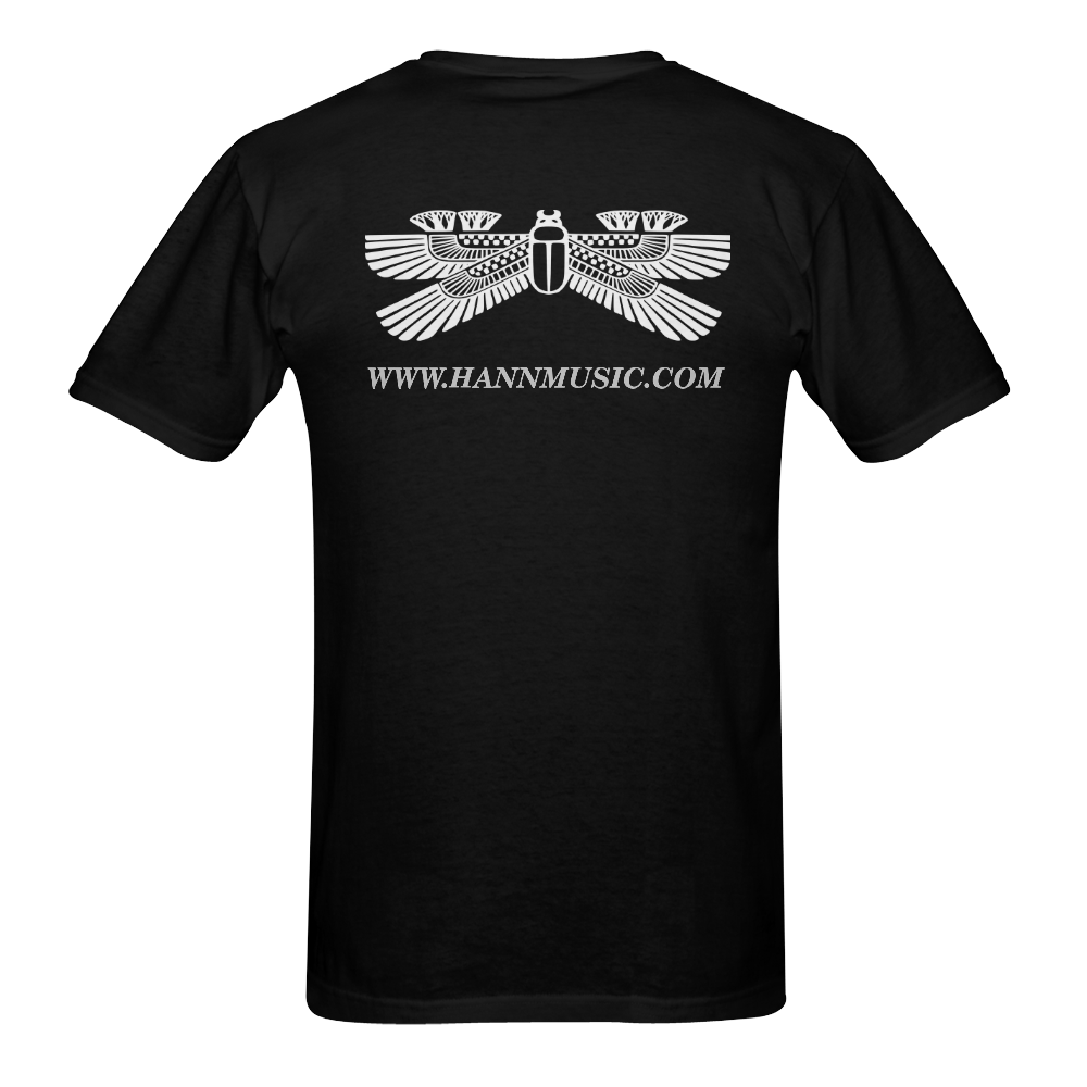 HANNMUSIC KING TUT BLACK WINGS Men's T-Shirt in USA Size (Two Sides Printing)