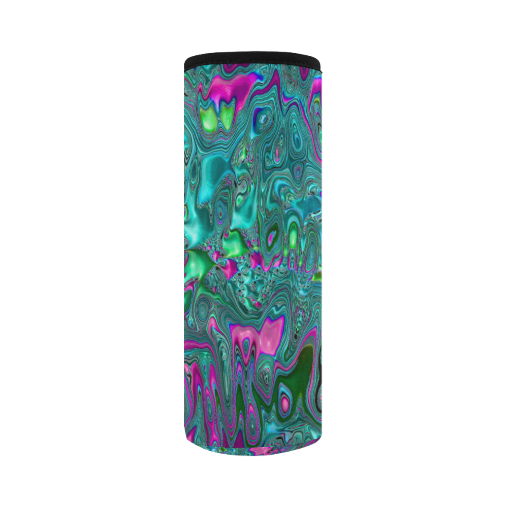 melted fractal 1C by JamColors Neoprene Water Bottle Pouch/Large