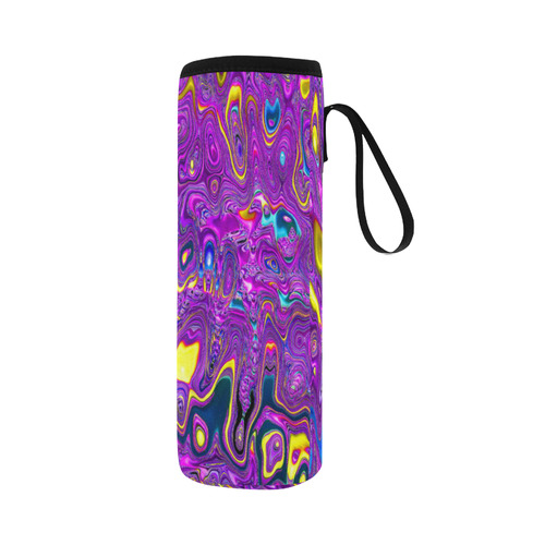 melted fractal 1A by JamColors Neoprene Water Bottle Pouch/Large