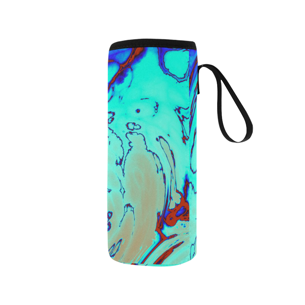 stormy marbled 2 by JamColors Neoprene Water Bottle Pouch/Medium