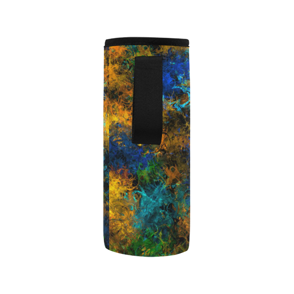 squiggly abstract C by JamColors Neoprene Water Bottle Pouch/Medium