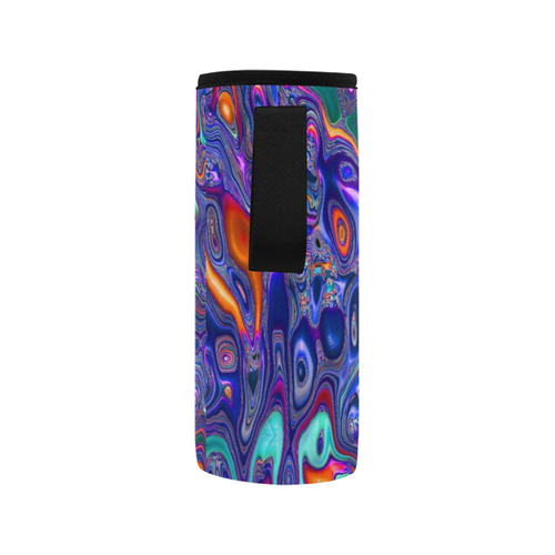 melted fractal 1B by JamColors Neoprene Water Bottle Pouch/Medium