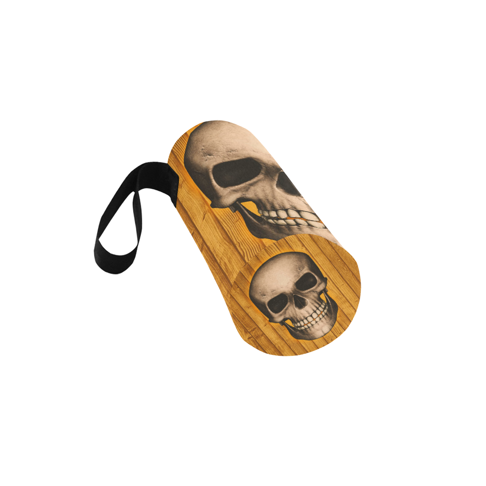 skull on wooden planks B by JamColors Neoprene Water Bottle Pouch/Small