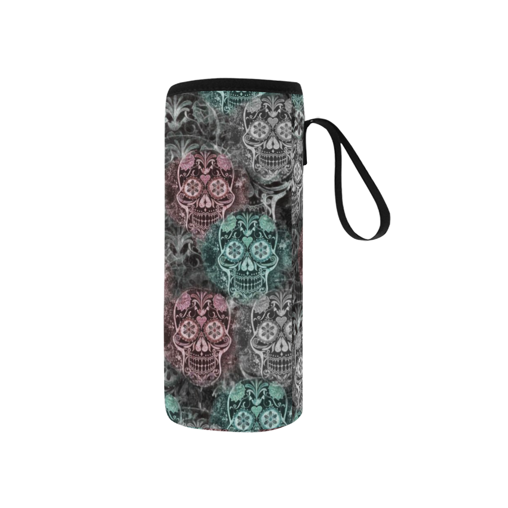 Skulls 1117D by JamColors Neoprene Water Bottle Pouch/Small