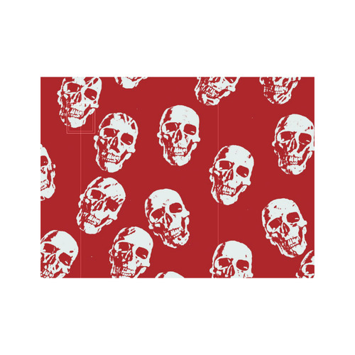 Hot Skulls,red white by JamColors Neoprene Water Bottle Pouch/Small