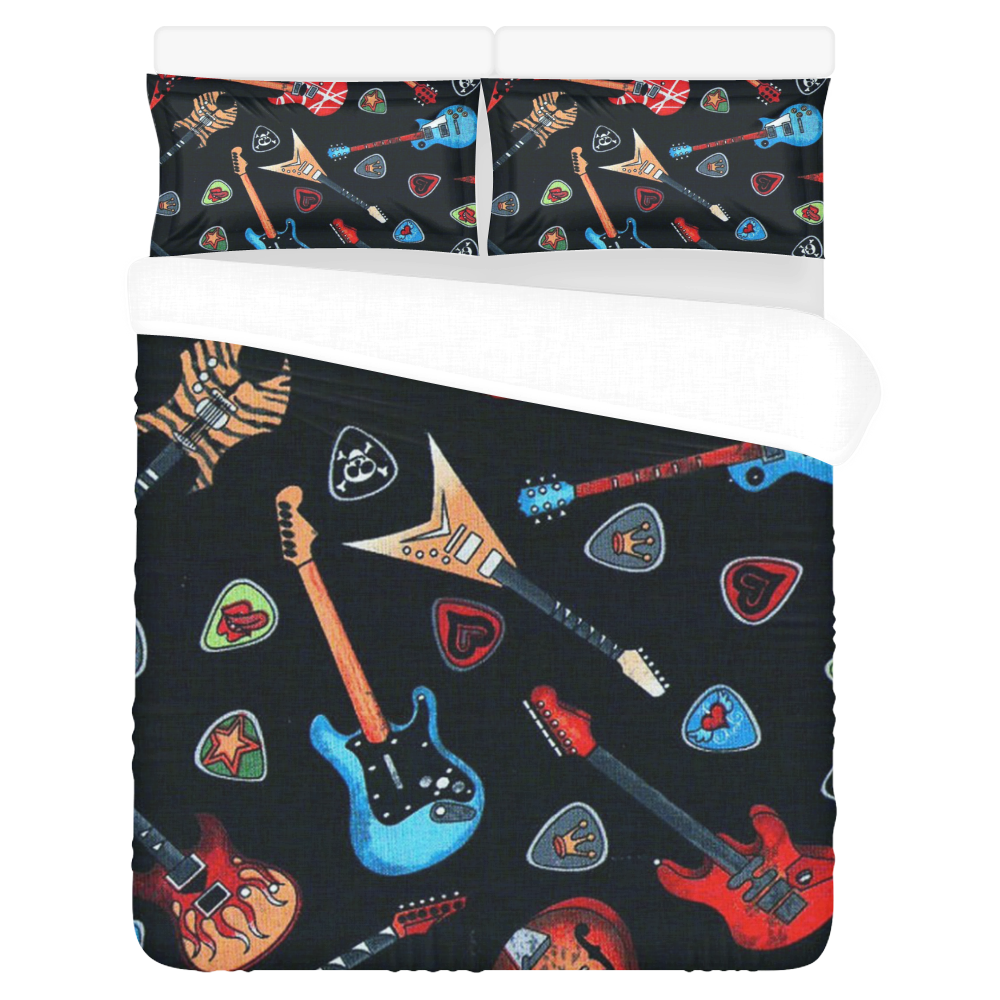 Rock Guitars 3-Piece Bedding Set