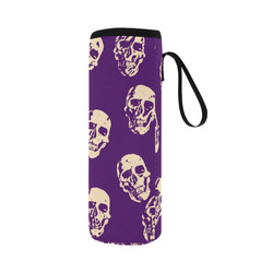 Hot Skulls,purple by JamColors Neoprene Water Bottle Pouch/Large
