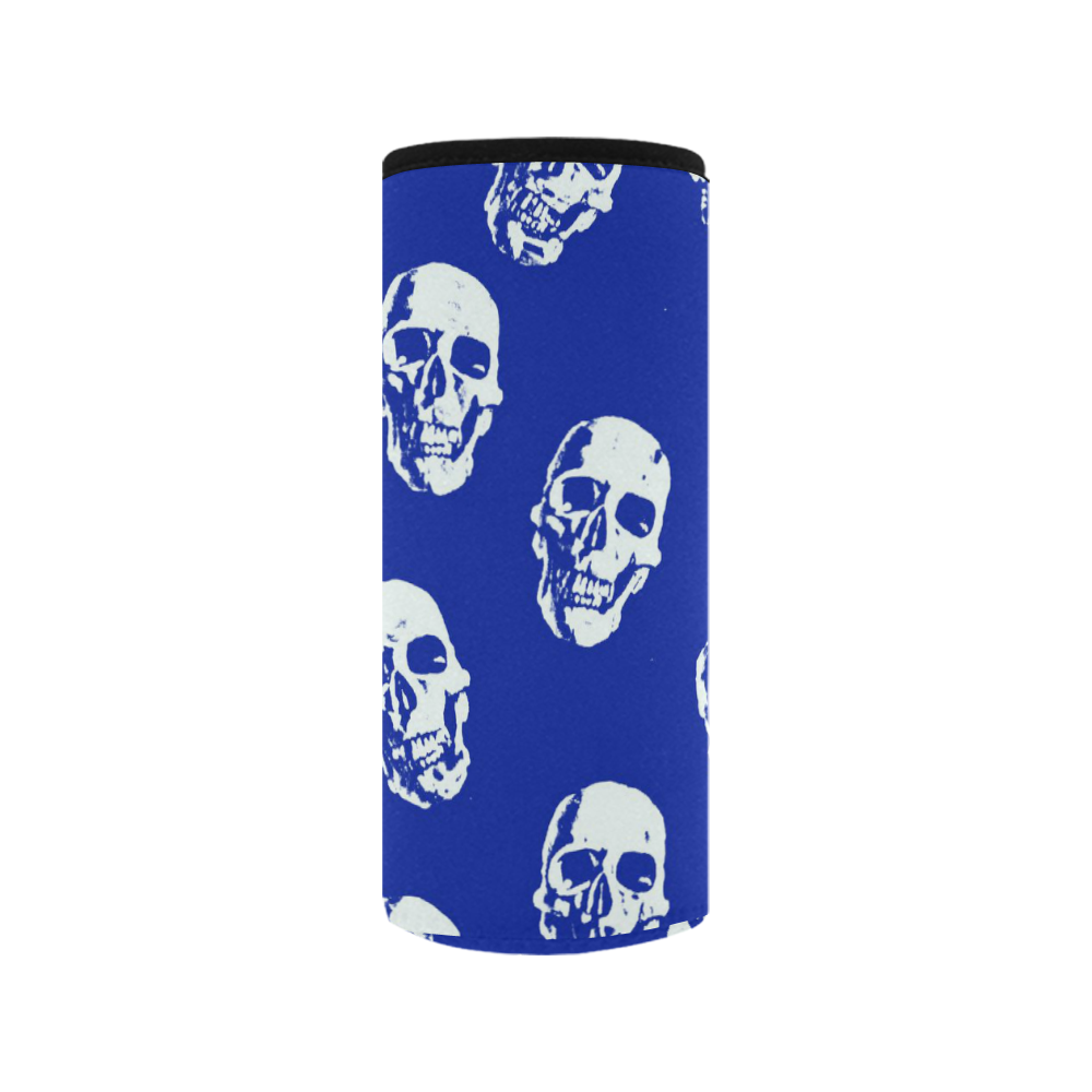 Hot Skulls,white by JamColors Neoprene Water Bottle Pouch/Medium