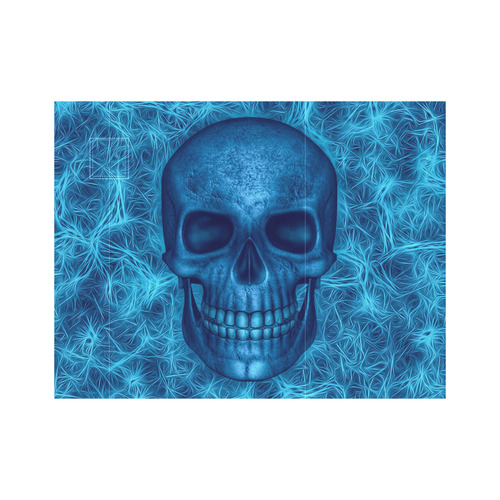 Smiling Skull on Fibers I by JamColors Neoprene Water Bottle Pouch/Medium