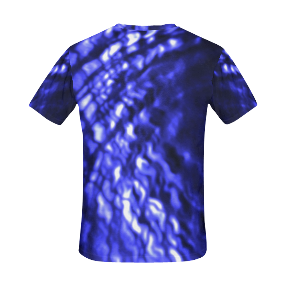 Blue ripple All Over Print T-Shirt for Men (USA Size) (Model T40)
