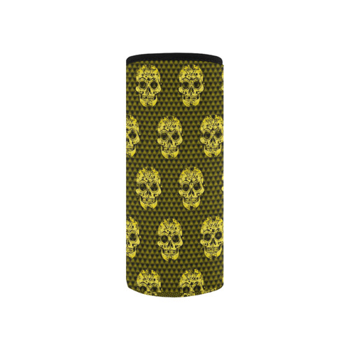 Skull pattern 517 C by JamColors Neoprene Water Bottle Pouch/Small