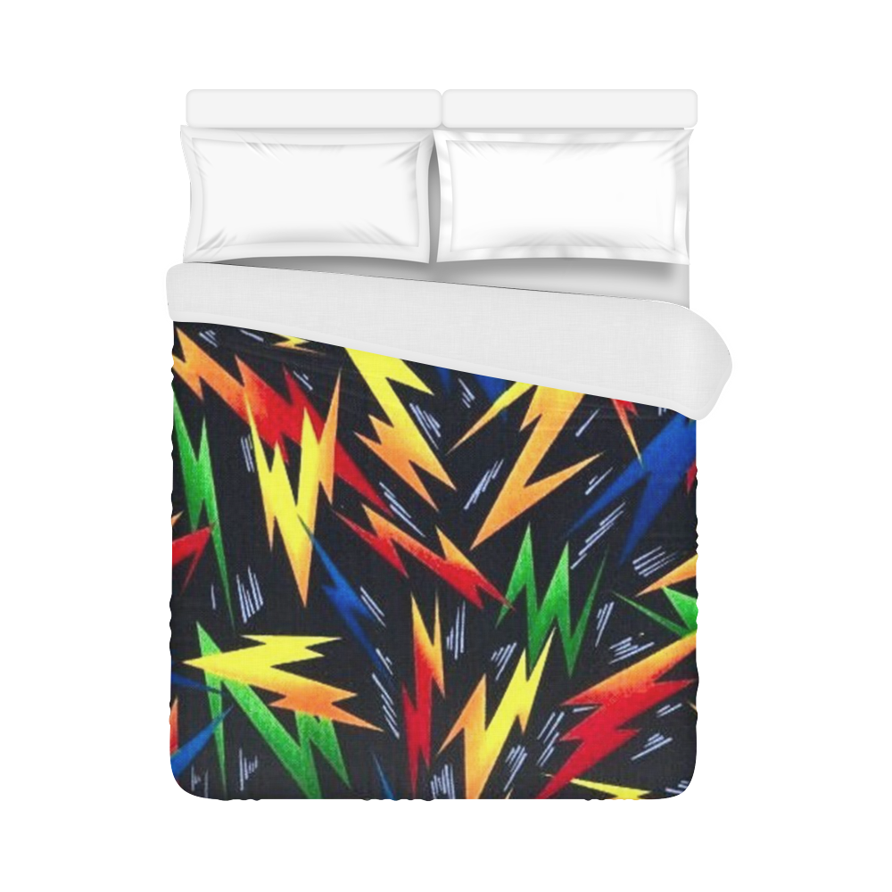 Colorful Lightning Bolts Duvet Cover 86"x70" ( All-over-print)