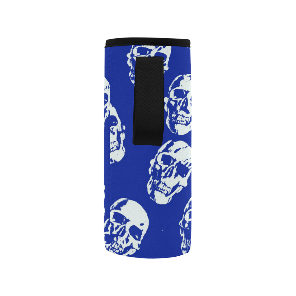 Hot Skulls,white by JamColors Neoprene Water Bottle Pouch/Medium