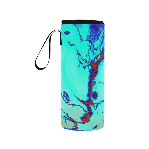 stormy marbled 2 by JamColors Neoprene Water Bottle Pouch/Medium