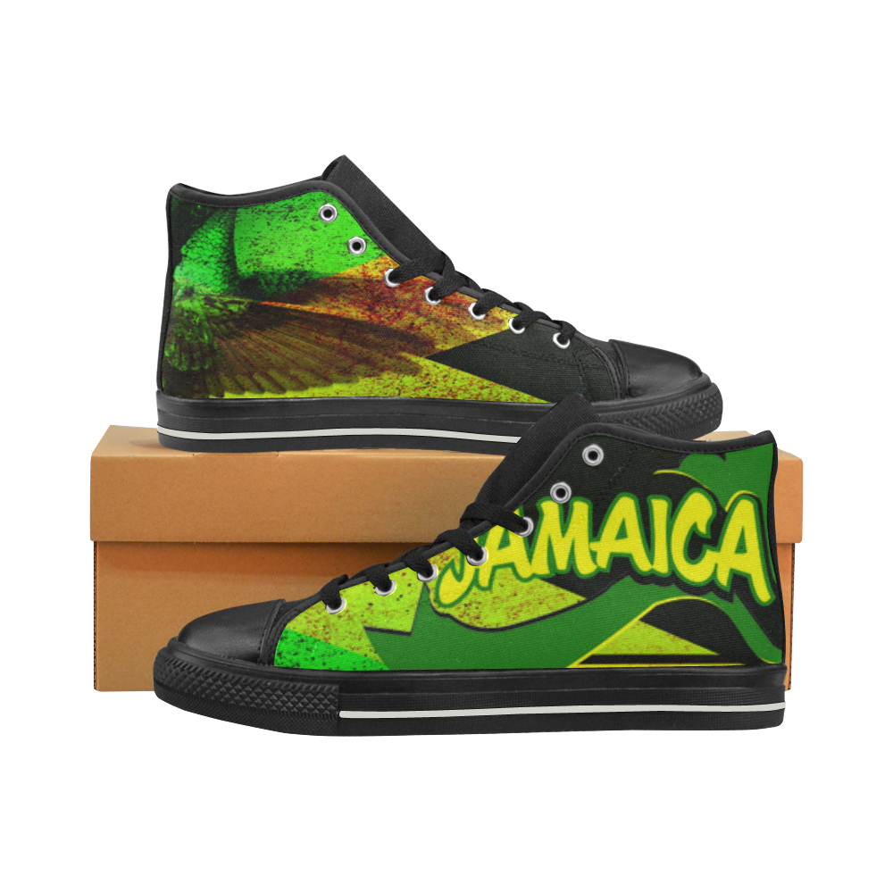 jamaica men shoes Men’s Classic High Top Canvas Shoes (Model 017)