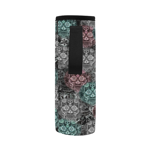 Skulls 1117D by JamColors Neoprene Water Bottle Pouch/Large