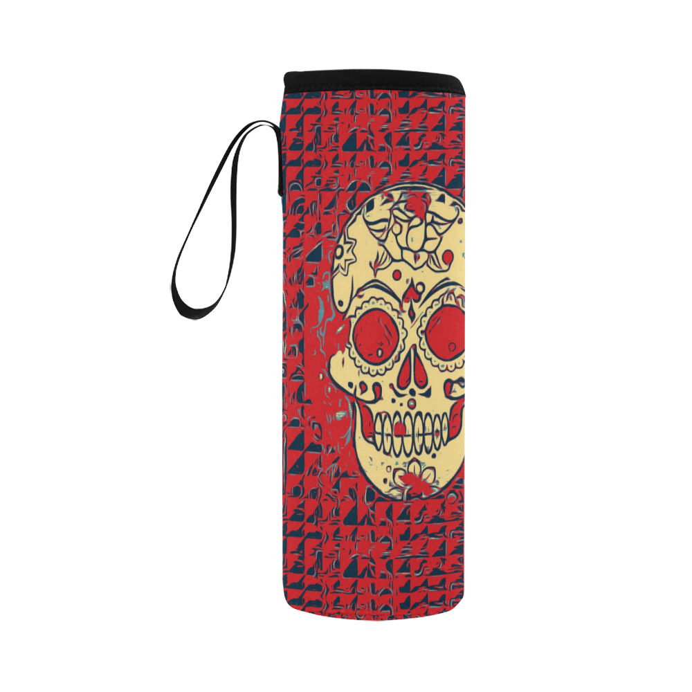 Trendy Skull 5171A by JamColors Neoprene Water Bottle Pouch/Large