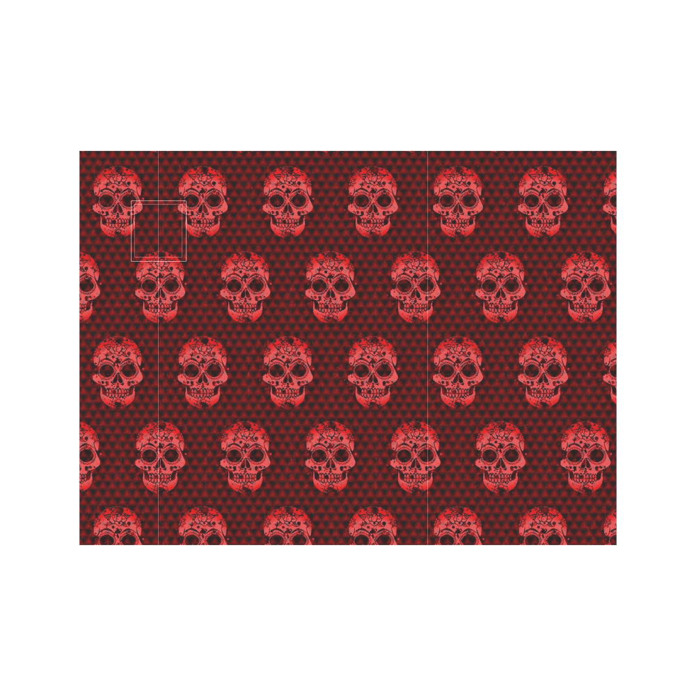 Skull pattern 517 A by JamColors Neoprene Water Bottle Pouch/Small