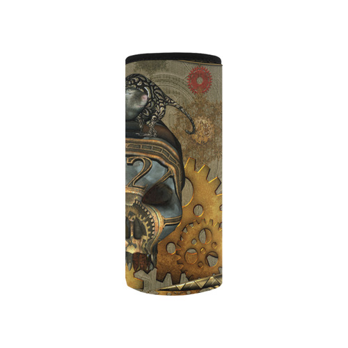 Awesome steampunk skull Neoprene Water Bottle Pouch/Small