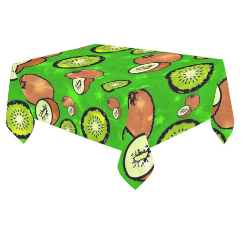 Kiwi Popart by Nico Bielow Cotton Linen Tablecloth 60"x 84"