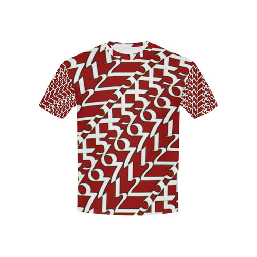 NUMBERS Collection Kids 1234567 Tee (Red/White/Blk) Kids' All Over Print T-shirt (USA Size) (Model T40)