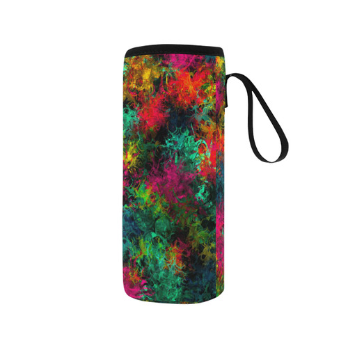 squiggly abstract B by JamColors Neoprene Water Bottle Pouch/Medium