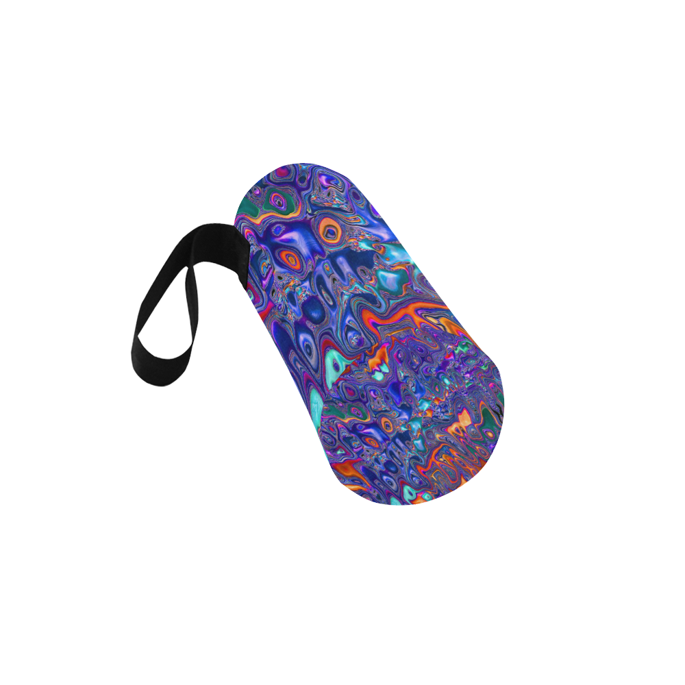 melted fractal 1B by JamColors Neoprene Water Bottle Pouch/Medium