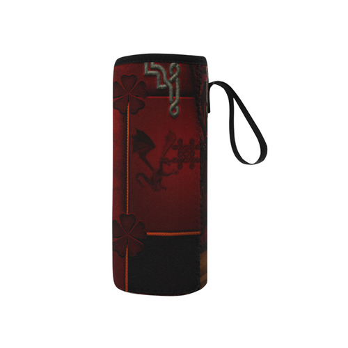 Skull with celtic knot Neoprene Water Bottle Pouch/Small