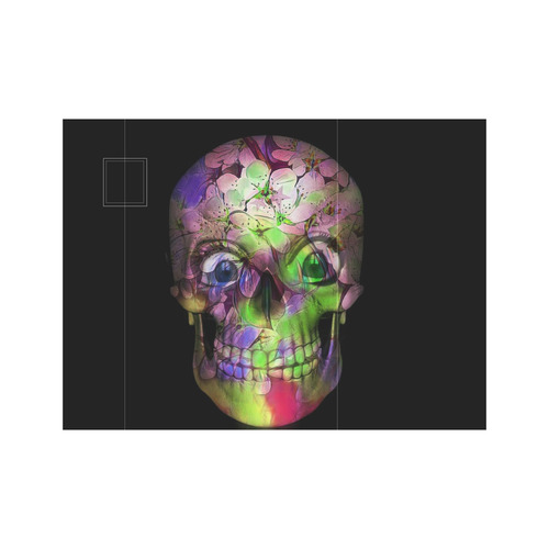 Amazing Floral Skull C by JamColors Neoprene Water Bottle Pouch/Small