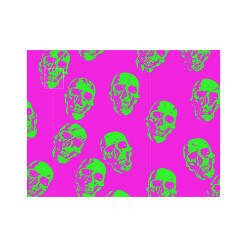 hot skulls, neon by JamColors Neoprene Water Bottle Pouch/Medium