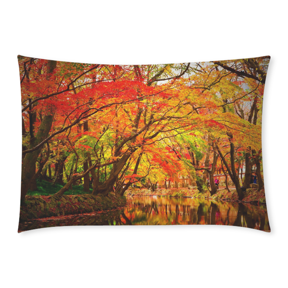 Autumn Reflection Custom Rectangle Pillow Case 20x30 (One Side)