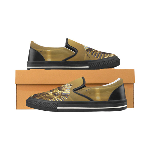 Egypt King Tut Slip-on Canvas Shoes for Kid (Model 019)
