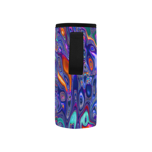 melted fractal 1B by JamColors Neoprene Water Bottle Pouch/Small