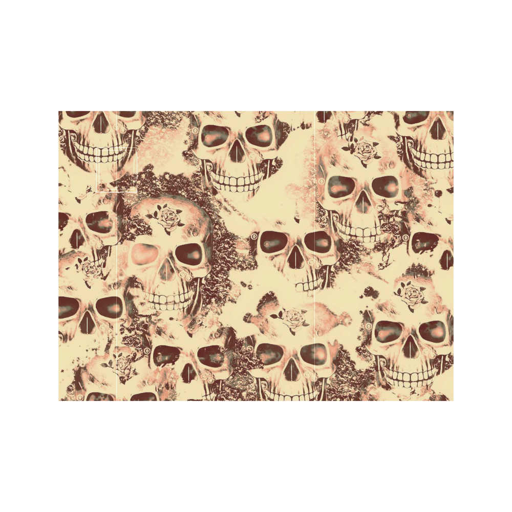 cloudy Skulls beige by JamColors Neoprene Water Bottle Pouch/Small