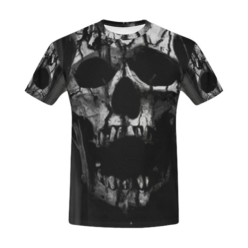 Black and grey nightmare All Over Print T-Shirt for Men (USA Size) (Model T40)