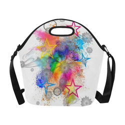 Stars popart by Nico Bielow Neoprene Lunch Bag/Large (Model 1669)