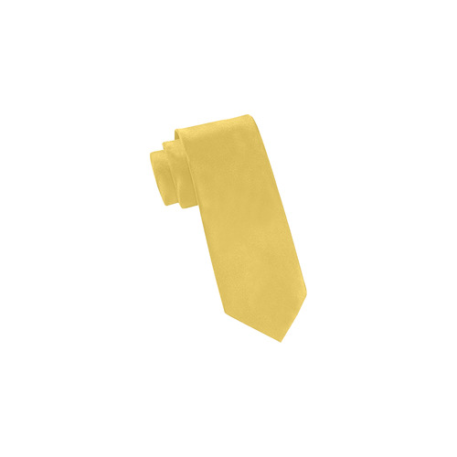 Designer Color Solid Primrose Yellow Classic Necktie (Two Sides)