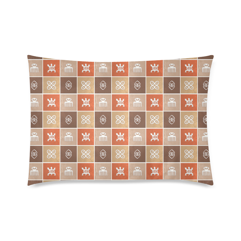 ethnic african pattern. adinkra simbols Custom Zippered Pillow Case 20"x30"(Twin Sides)