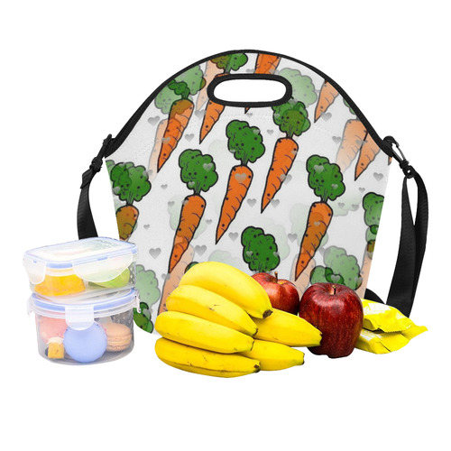 Carrot popart by Nico Bielow Neoprene Lunch Bag/Large (Model 1669)