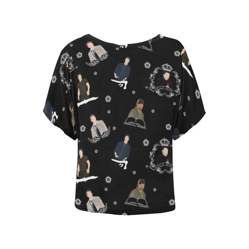 supernatural Women's Batwing-Sleeved Blouse T shirt (Model T44)