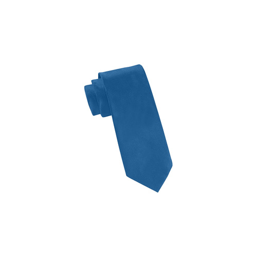 Designer Color Solid Lapis Blue Classic Necktie (Two Sides)