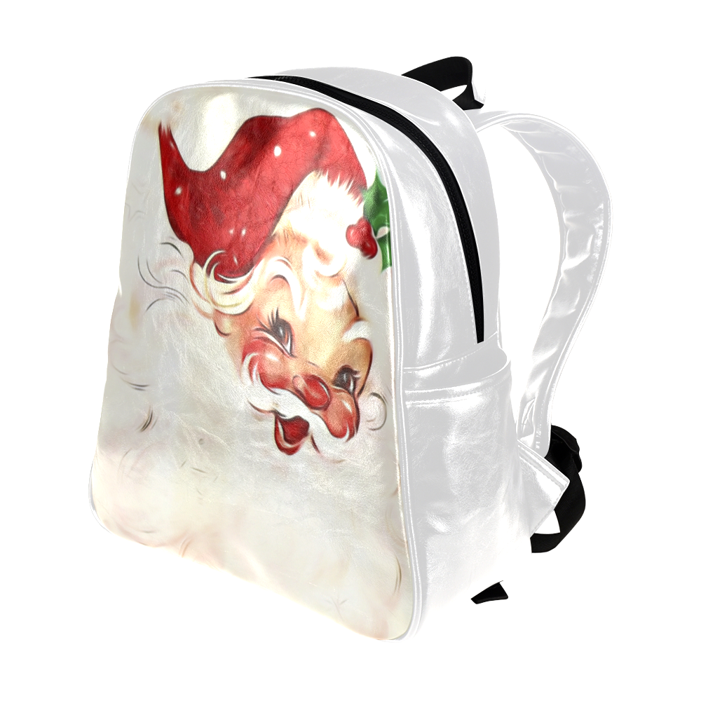 A cute vintage Santa Claus with a mistletoe Multi-Pockets Backpack (Model 1636)