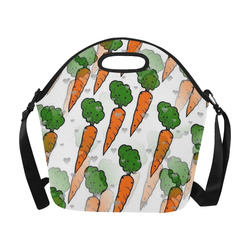 Carrot popart by Nico Bielow Neoprene Lunch Bag/Large (Model 1669)
