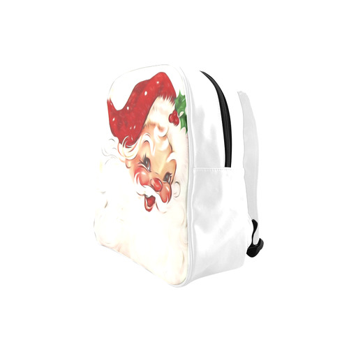 A cute vintage Santa Claus with a mistletoe School Backpack (Model 1601)(Small)